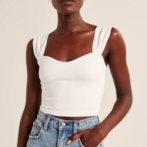 GREEN Abercrombie soft a&f collection seamless tank top